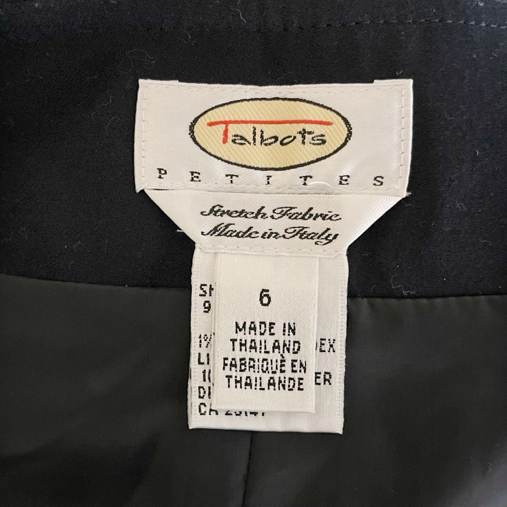 Vintage Talbots Petites Navy Wool Dress‎ Pants Trousers Lined Size 6 Bi-Stretch - Picture 2 of 10